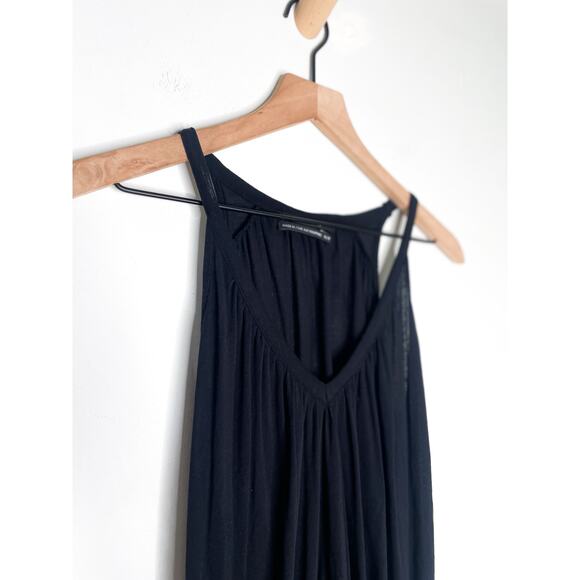 Club Monaco Black Bubble Tank Top XS Sleeveless V Neck Minimalist - Picture 2 of 6